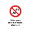 Bord-Hier-Geen-(brom)fietsen-plaatsen1