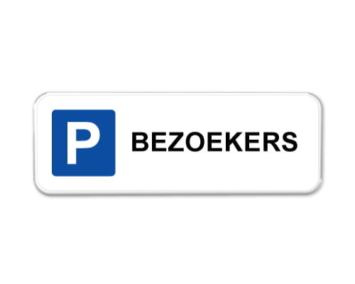 Bezoekers borden