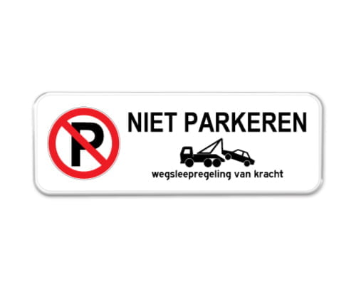 Niet parkeren borden