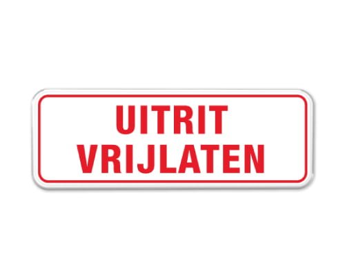 Inrit- en/of Uitrit borden