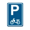 Parkeerbord-blauw-P-bromfiets