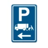 parkeerbord-laden-en-lossen-pijl-blauw