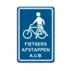 bord-fietsers-afstappen-blauw